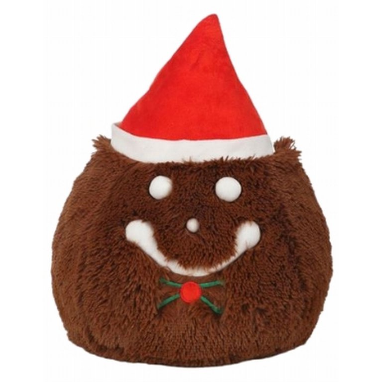 Christmas Chubby Brown Gingerbread Man Stuffed Animal 12
