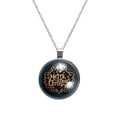 thumbnail image 1 of Christmas Circular Glass Pendant Necklace - Women's Statement Necklaces, 1 of 5