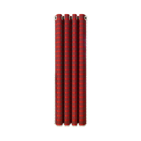 Christmas Classic Plaid Curtain, 1Pc Blackout Red and Green Festive Decorative Curtains, for Bedroom Living Room, 52x72 inch