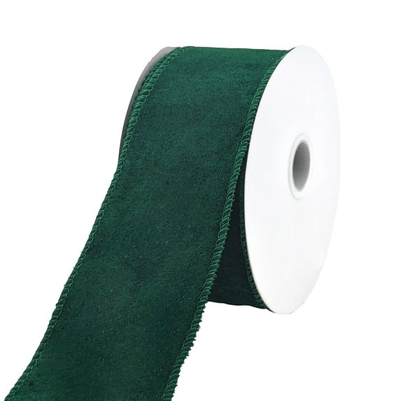Christmas Classic Velvet Wired Ribbon, 2-1/2-inch, 10-yard, Green