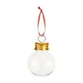 thumbnail image 1 of Christmas Clear Fillable Ornament Plastic Drink Balls Christmas Tree Hanging Ornament for DIY Crafts Home Wedding Party Holiday Decor 50ml/12Pc (Gold), 1 of 1