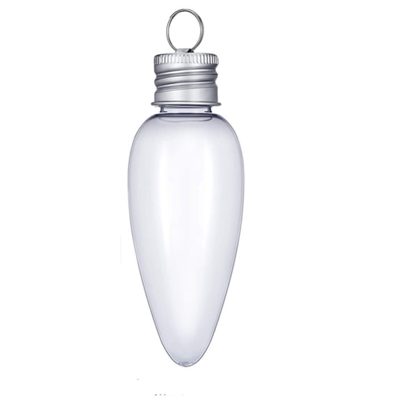 Christmas Clear Plastic Bulb Shape Ornaments Fillable DIY Light Bulb for Candy Craft Christmas Tree Decoration