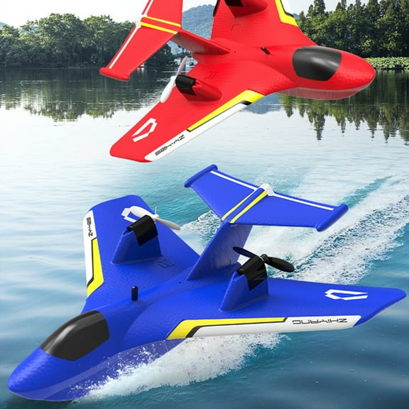 Christmas Clearance 2.4Ghz RC Foam Glider Plane, 30-Minute Flights, Waterproof, LED Lights, and Shock-Absorbing Design for All Ages - Includes Remote, Batteries, and Spares