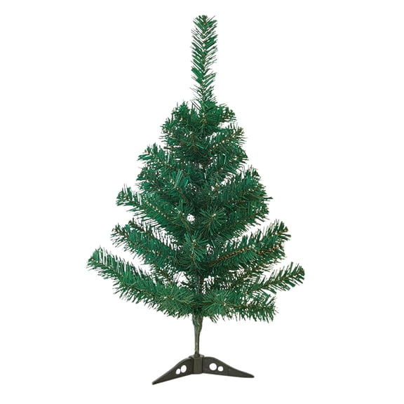 2 FT Artificial Christmas Tree Unlit Xmas Trees Noble Fir with Foldable Metal Stand and Hinged Sections, Green Unlit Christmas Tree for Office Home Store Party Holiday Decor