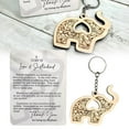 thumbnail image 1 of Christmas Clearance 2024 Christmas Tree Ornaments The Story Of Love and Loyalty Elephant Keychain Wooden Decoration Gift and . Wooden Elephant Christmas Keychain Gift Sister Best Friend, 1 of 7