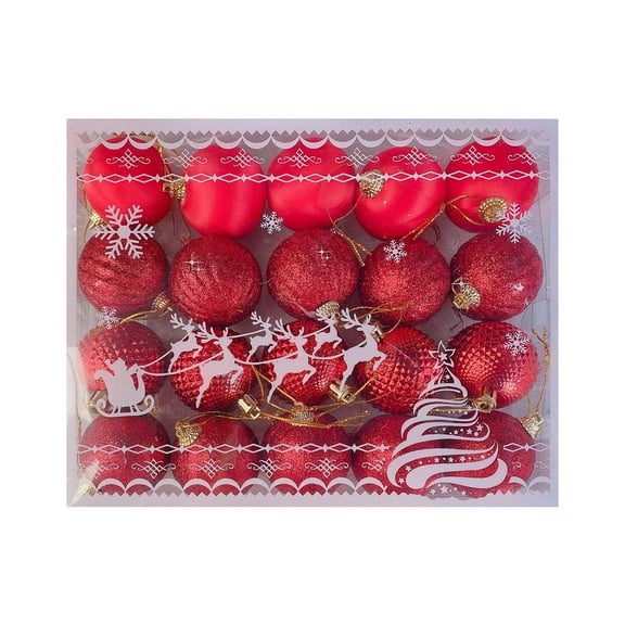 Christmas 20PCS Large Christmas Balls Ornaments,50mm/2 in Shatterproof Plastic Decorative Xmas Tree Ornaments, Assorted Christmas Ball Ornaments for Wedding Mothers Day Party Decorations