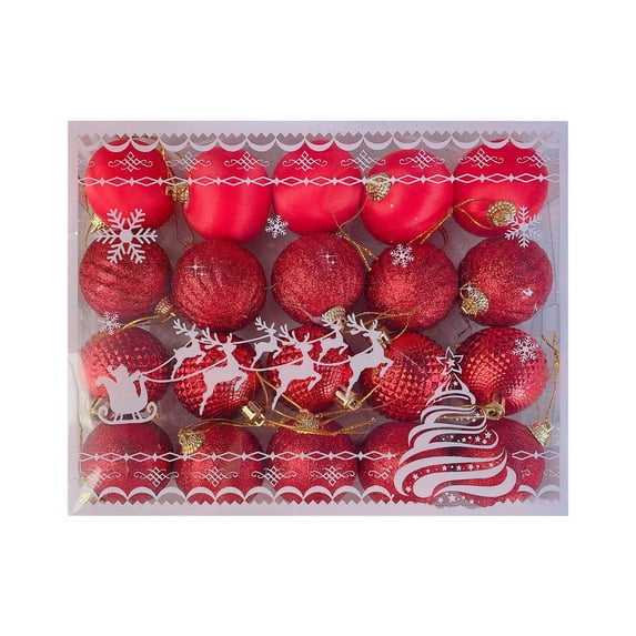 Christmas 20PCS Large Christmas Balls Ornaments,50mm/2 in Shatterproof Plastic Decorative Xmas Tree Ornaments, Assorted Christmas Ball Ornaments for Wedding Mothers Day Party Decorations