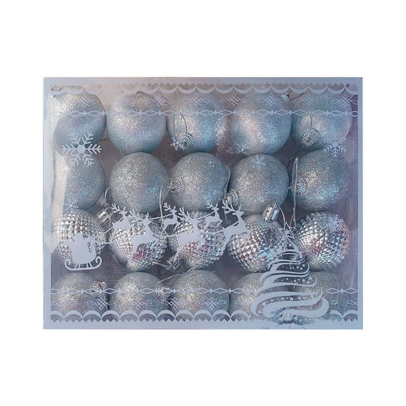 Christmas 20Pcs Christmas Ball Ornament Plastic Eggs Hanging Glossy Tree Pendants for Xmas Tree,Home Christmas Party Favors Christmas Decor