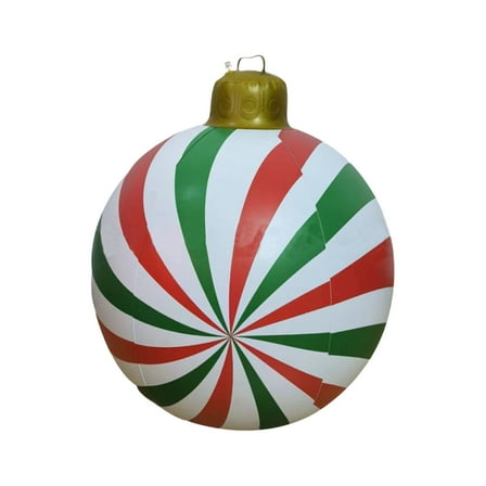 Christmas 23.6Inch Giant Inflatable Christmas Ball PVC Inflatable Decorated Ball,Large Holiday Inflatables Outdoor Decorations
