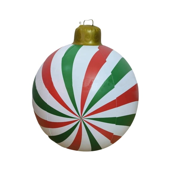 Christmas 23.6Inch Giant Inflatable Christmas Ball PVC Inflatable Decorated Ball,Large Holiday Inflatables Outdoor Decorations