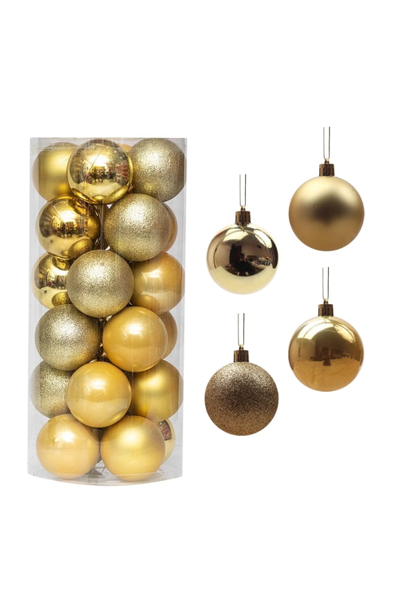 Christmas Clearance, 24-Pack Shatterproof Plastic Christmas Ball Ornaments, 3CM for Trees, Wreaths and More, Christmas Decorations