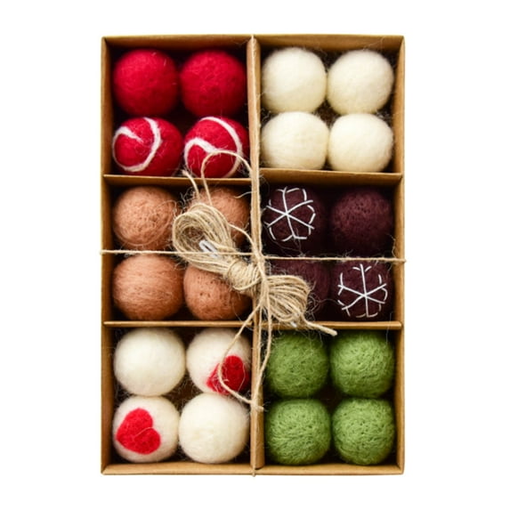 Christmas 24Pcs Flocked Christmas Ornaments Balls,Red Velvet Christmas Balls Bulk Flocked Christmas Tree Decorations