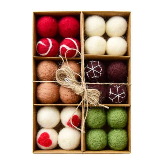 Christmas 24Pcs Flocked Christmas Ornaments Balls,Red Velvet Christmas Balls Bulk Flocked Christmas Tree Decorations