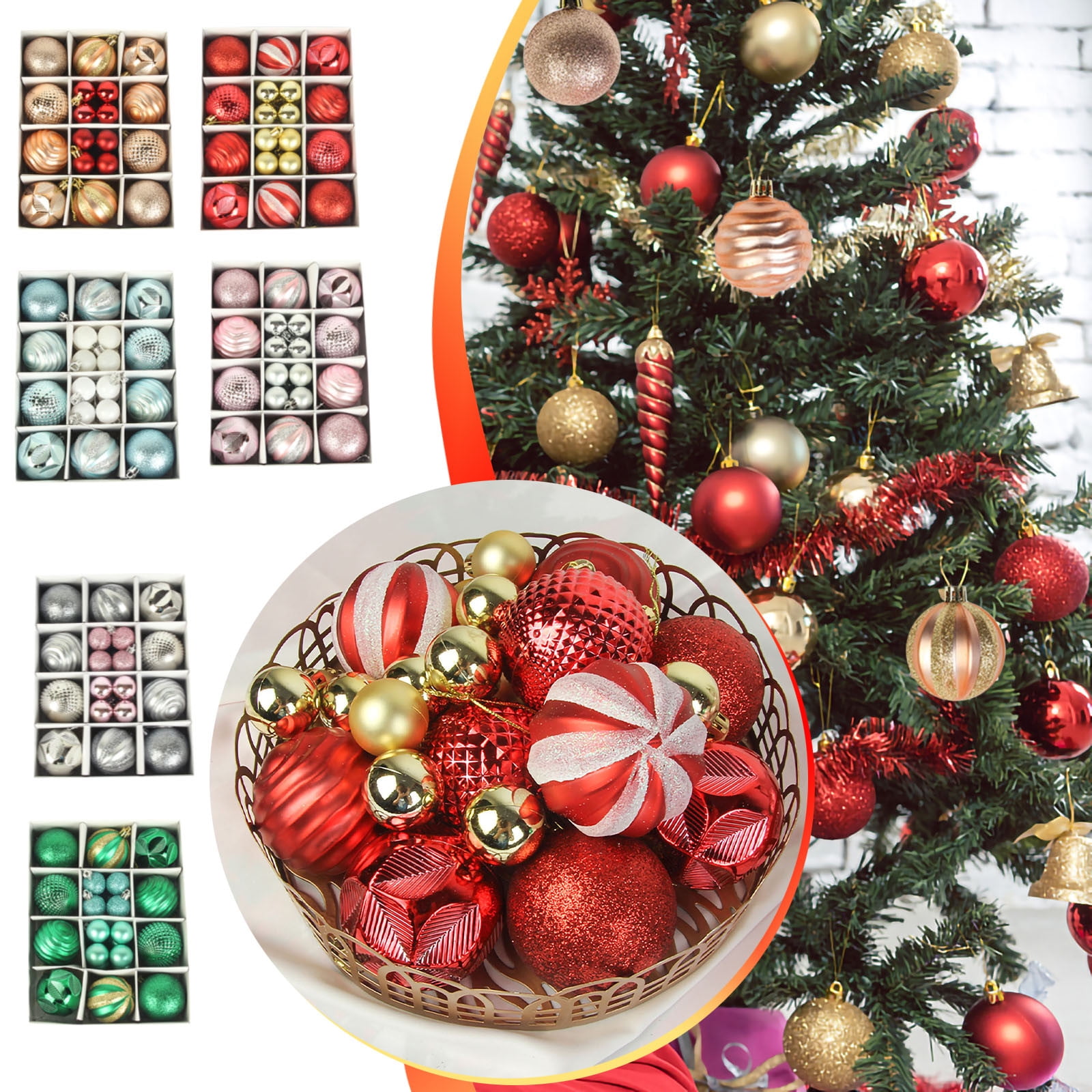 Christmas Clearance!26pcs Shatterproof Christmas Tree Decorations Christmas Clearance!26pcs Shatterproof Christmas Tree Decorations