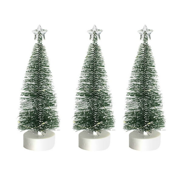 3 Pcs Mini Christmas Tree Mini Snow Frost Trees Small Christmas Tree Little Christmas Tree Tiny Christmas Tree Mini Holiday Tree Mini Xmas Tree Desk Party Decor Resin Dark Green