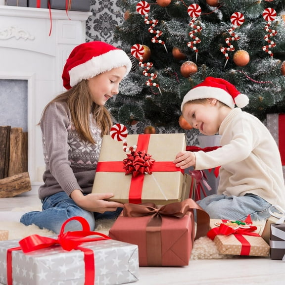 50-Pack Festive Christmas Tree Candy Cane Ornaments - Colorful Windmill Bell Picks for Holiday Decor, Adjustable, Long-Lasting Metallic Finish, Perfect for Home, Party, and Season