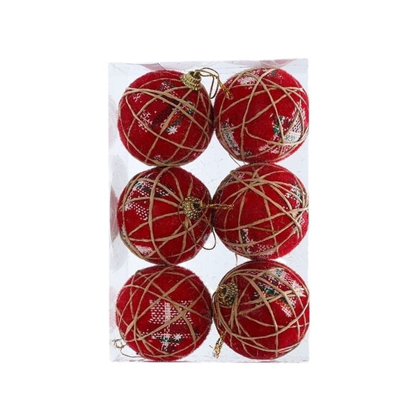 6ct Christmas Ball Ornaments Shatterproof Xmas Tree Hanging Balls Decorations Perfect for Halloween Decorations Holiday Wedding Christmas Decor(2.36", Red)
