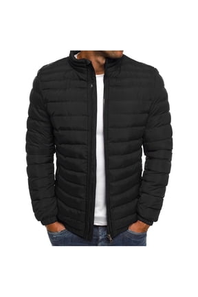 Christmas Clearance! AIEOTT Mens Lightweight Quilted Puffer Jacket Padded Zip Coat for Fall and Winter, Sizes S-3XL