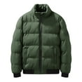 thumbnail image 1 of Christmas Clearance! AIEOTT Mens Puffer Jacket Stand-up Collar Winter Casual Padded Cotton Jacket, 1 of 4