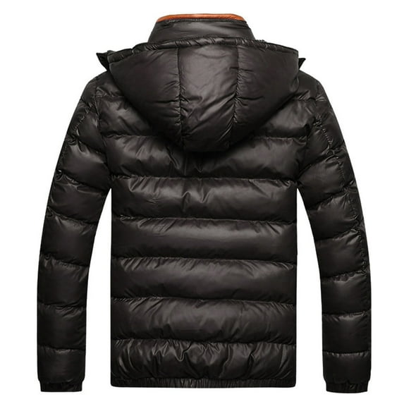 Christmas Clearance! AIEOTT Mens Puffer Jacket with Removable Hood Waterproof Winter Parka jacket Warm Thicken Ski Coat
