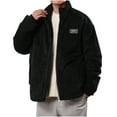 thumbnail image 1 of Christmas Clearance! AIEOTT Mens Quilted Bubble Puffer Corduroy Jacket Stand Collar Zip Up Long Sleeve Winter Bomber Coat Fall Ribbed Tops Outerwear, 1 of 9