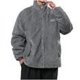 thumbnail image 1 of Christmas Clearance! AIEOTT Mens Quilted Bubble Puffer Corduroy Jacket Stand Collar Zip Up Long Sleeve Winter Bomber Coat Fall Ribbed Tops Outerwear, 1 of 3