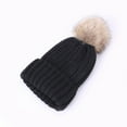 thumbnail image 1 of Christmas Clearance! AIEOTT Winter Hats for Kids Ages 2-4 Knit Warm Hats with Pom Poms Boys and Girls Fashion Solid Color Hats, 1 of 3