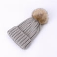 thumbnail image 1 of Christmas Clearance! AIEOTT Winter Hats for Kids Ages 2-4 Knit Warm Hats with Pom Poms Boys and Girls Fashion Solid Color Hats, 1 of 5