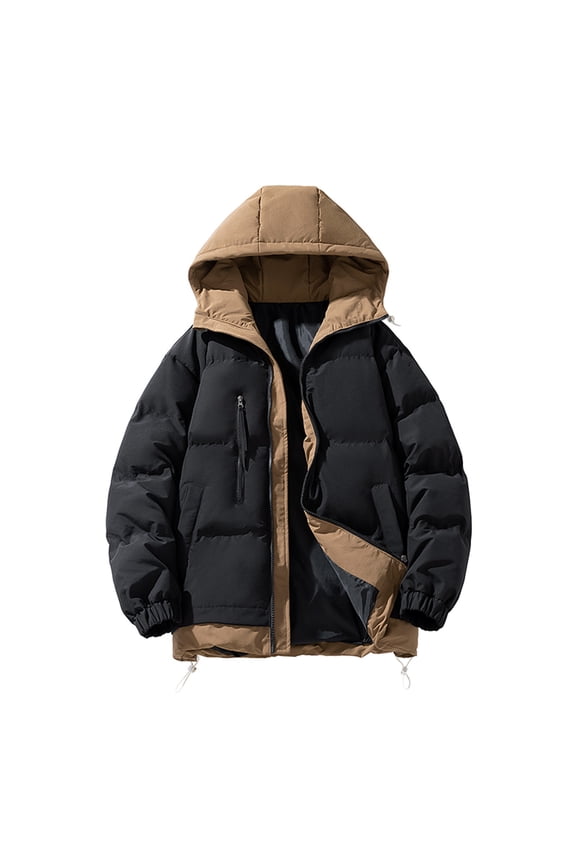 Christmas Clearance! AIEOTT Young Man Winter Coat, Men's Thicken Puffer Jacket Insulated Water-Resistant Warm Winter Coat with Hood