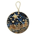 thumbnail image 1 of Christmas Acrylic Christmas Ornament Mysterious Blue and Gold Craft Pendant for Xmas Tree,Christmas Tree Hanging Decorations for Home Party Supplies, 1 of 7