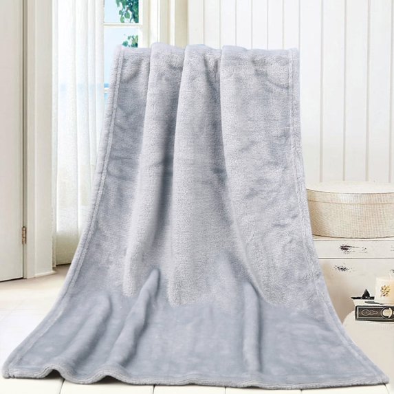 After Christmas Clearance Blanket,Flannel Blanket ,Throw Blanket Clearance,50X70CM Fashion Solid Soft Throw Kids Blanket Warm Coral Plaid Blankets Flannel Grey