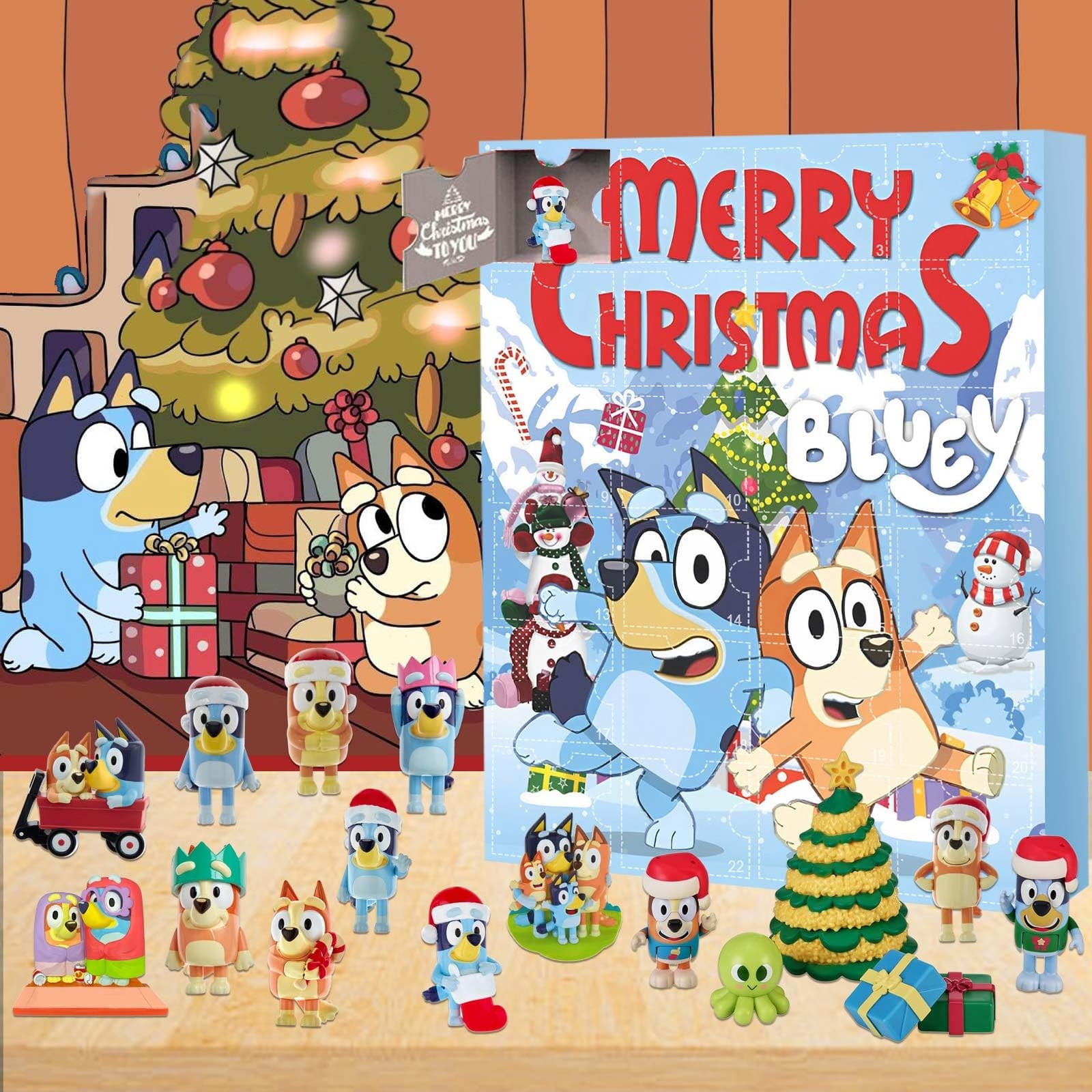 Christmas Clearance! Bluey Advent Calendar 2024 Kids, 2024 Bluey