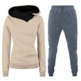thumbnail image 1 of Christmas Clearance! Ohufall 2 Piece Outfits for Women,Fall Winter Outfits Sports Tracksuits Long Sleeve Pullover Hoodies Pants Suit,Sweatshirt for Women Clearance, 1 of 3