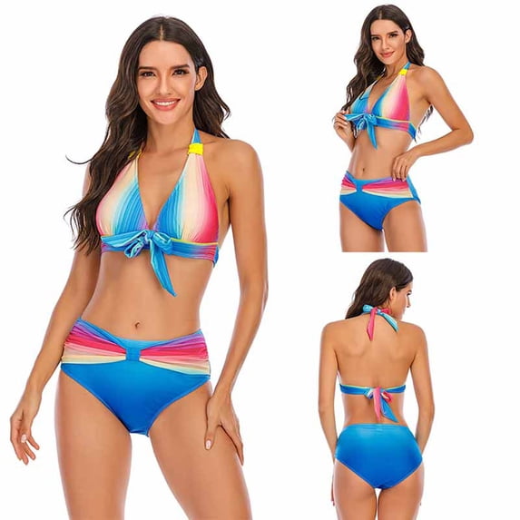 Christmas Clearance! Borniu Swimsuit Clearance! Womens Swimsuits Sexy Bikini Split Two-piece Beach Swimsuit With Bra Swimsuit