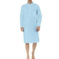 thumbnail image 1 of Christmas Clearance! Ohufall Thobe,Robe for Men, Muslim Robe Set Arab Middle Robe Long Sleeve Standing Neck Pocket Button Casual Robe Muslim Clothes for Men Clearance, 1 of 6