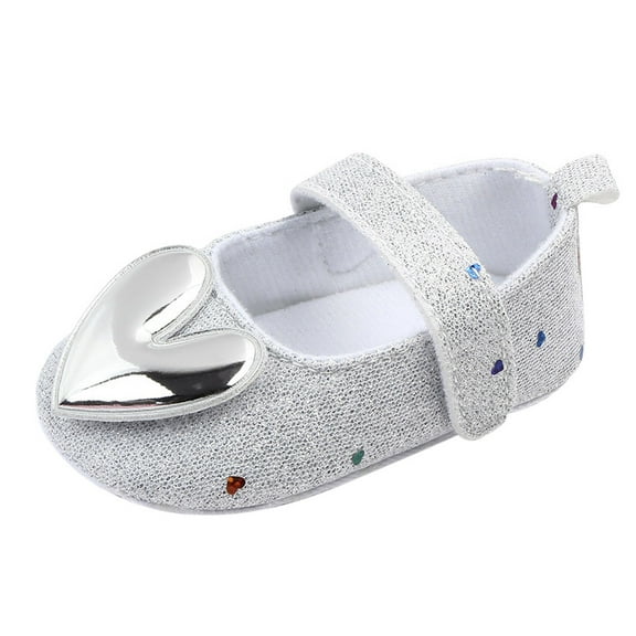 Christmas Clearance! Ohufall Toddler Shoes Infant Girls Indoor Soft-Soled Heart-Shaped Princess Shoes Baby Walking Shoes Clearance