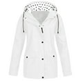 thumbnail image 1 of Christmas Clearance! Ohufall Womens Waterproof Rain jacket Lightweight Active Outdoor Plus Size Hooded Raincoat Windproof Clearance, 1 of 3
