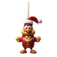thumbnail image 1 of Christmas Christmas Chicken Ornament Funny Acrylic Chicken Xmas Tree Decorations,Chicken Christmas Decor with Hanging Rope Christmas Tree Pendants for Christmas Tree, 1 of 2