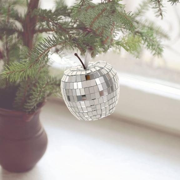 Christmas Decorations for Tree 6pcs Shatterproof Christmas Tree Baubles Apple Shaped Hanging Ornaments for Xmas Holiday Wedding Party Decoration (Style-A)