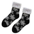 thumbnail image 1 of Christmas Christmas Fuzzy Socks for Women,Snowflake Print Cozy Socks Slipper Socks for Women, 1 of 4
