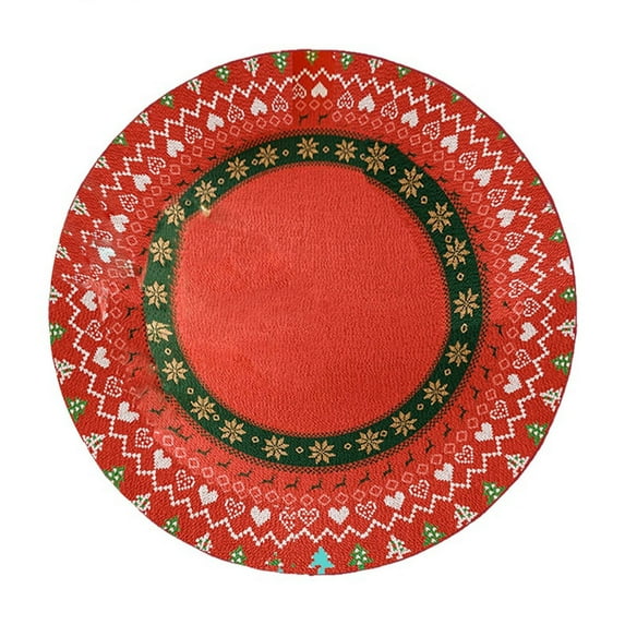 Christmas Christmas Square Area Rug 24Inch Velvet Vintage Indoor Chirstmas Decorations Party Favors