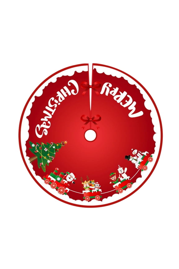 Christmas Christmas Tree Skirt Red Merry Christmas Base Cover for Tree,Indoor Outdoor Holiday New Year Party Home Decor