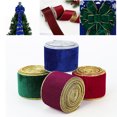 thumbnail image 1 of Christmas Clearance! Christmas Velvet Ribbon, Velvet Wired Ribbon Velvet Ribbon for Gift Wrapping, Fabric Ribbon for Xmas Making Gifts Decoration, 78x2.48 Inch, 1 of 6