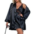 thumbnail image 1 of Christmas Clearance! Clearance! Ohufall Pajamas for Women, Ladies Fashion Comfortable Solid Color Lace Suspenders Pajamas Dress Woman Nightgown Home Clothes Suit, 1 of 8
