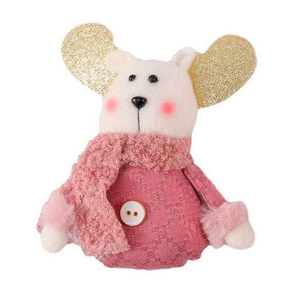 Christmas Cute Plush Bear Christmas Tree Ornaments for Holiday Party Decor Christmas Gifts for Kids