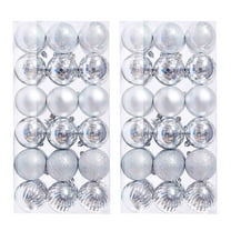 Decorations 72ct Christmas Ball Ornaments Shatterproof Xmas Tree Hanging Balls Decorations Perfect for Halloween Decorations Holiday Wedding Christmas Decor(1.57", Clear)
