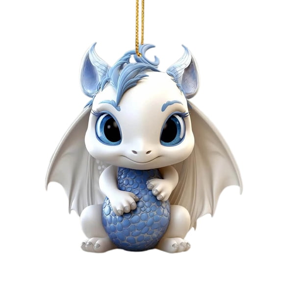 Christmas Dragon Christmas Hanging Ornaments for Christmas Tree,Acrylic Dragon Figurines Christmas Tree Decoration Pendants