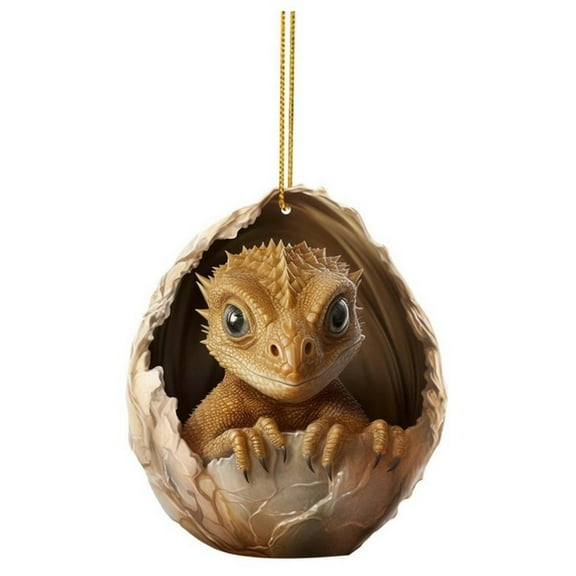 Christmas Dragon Christmas Hanging Ornaments for Christmas Tree, Acrylic Dragon Figurines Christmas Tree Decorations