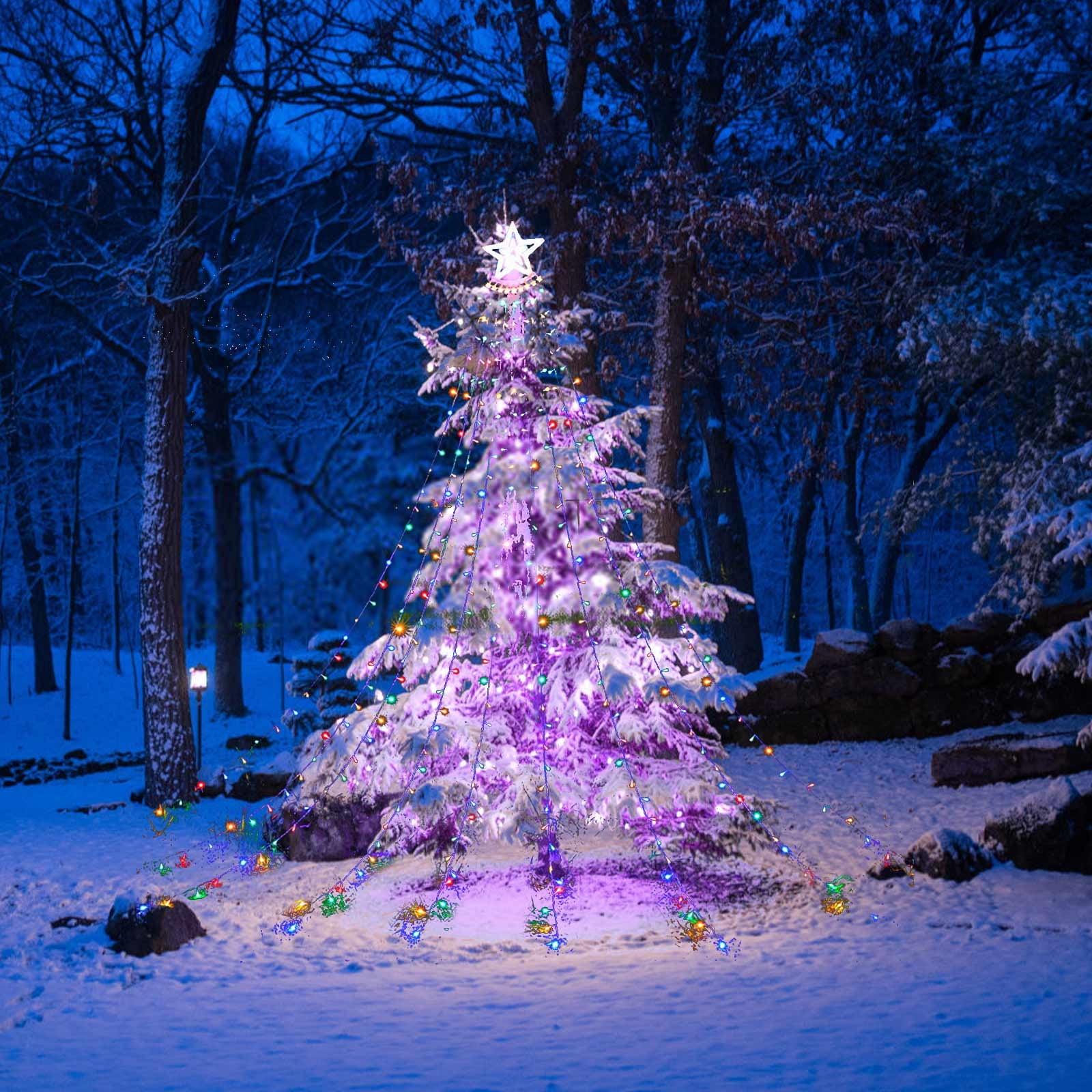 Christmas Clearance! Dvkptbk Christmas Lights Outdoor LED 137.8 In