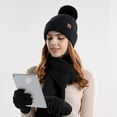 thumbnail image 1 of Christmas Clearance! Feledorashia Women's Fall Winter Warm Hat Scarf Gloves 3 Piece Set Birthday Christmas Intimate Gifts for Mother, 1 of 3
